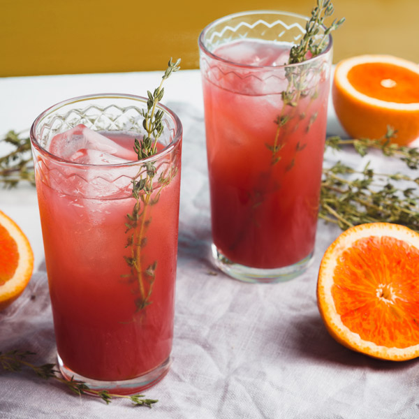 Blood Orange Ginger Ice Tea