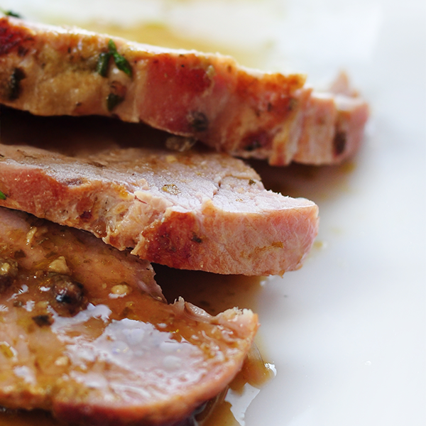 Grilled Pork Tenderloin with Roasted Shallot–Apple Butter