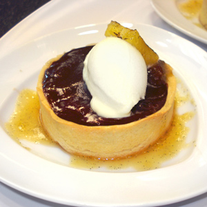 Chocolate and Carmelized Pineapple Tart