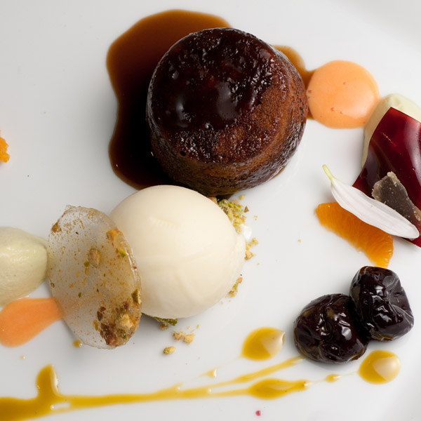 Sticky Toffee Pudding with Blood Orange Sauce