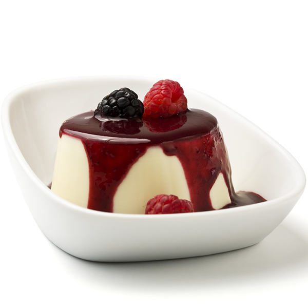 Coconut Panna Cotta with Blackberry Gelée