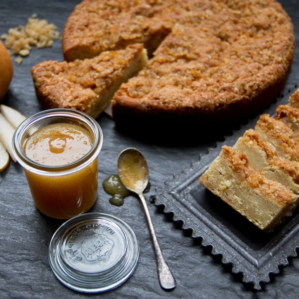 Asian Pear & Sweet Ginger Coffee Cake