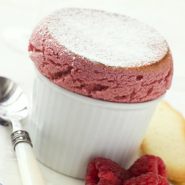 Chilled Red Raspberry Soufflé