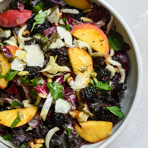 Spinach Salad with Coconut Mango Vinaigrette