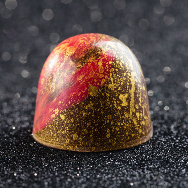 Pomegranate Caramel Jack-O-Lantern Pralines