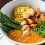 Sesame Crusted Scallops with Coconut Red Curry