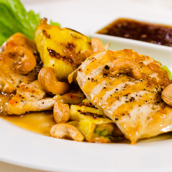Chicken Breast with Carmelized Pineapple Sauce