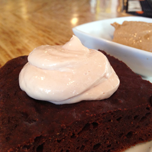 Sweet Potato Brownie with El Corazon Maple Icing