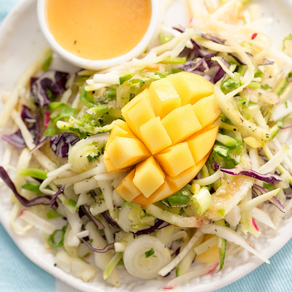 Napa Cabbage, Jicama & Carrot Slaw with Mango Citrus Vinaigrette