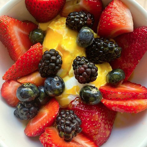 Passion Fruit Yogurt Fruit Bowl