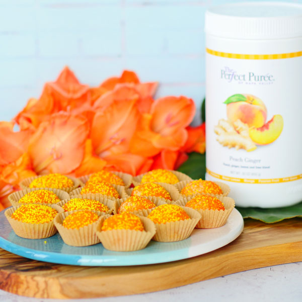 Peach Ginger Brigadeiros - The Perfect Puree of Napa Valley