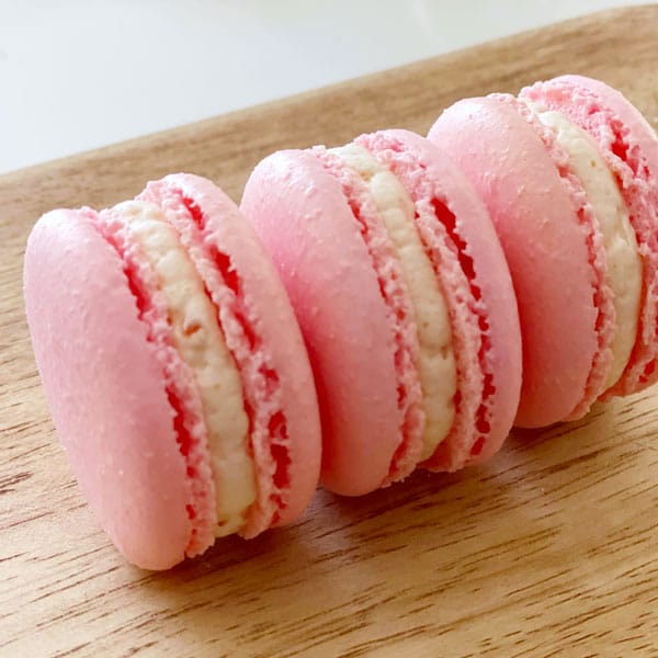 Pink Guava Jelly Macarons