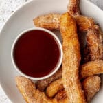 Shareable Meals | churros-with-red-jalapeno-ganache