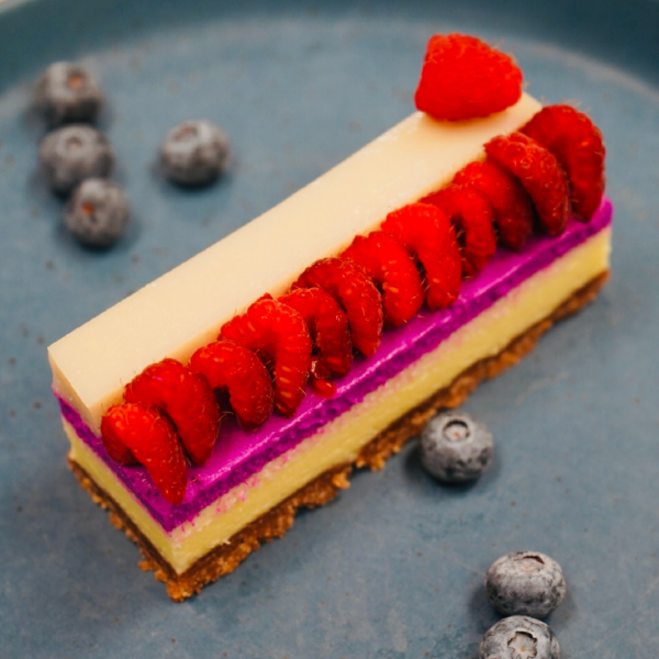 Baked Cheesecake with Lavender & Soursop Jelly