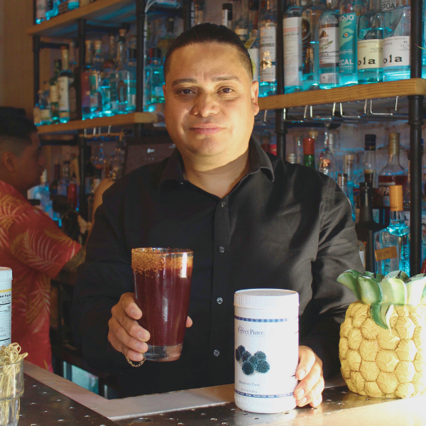 Blackberry Michelada (non-alcoholic)