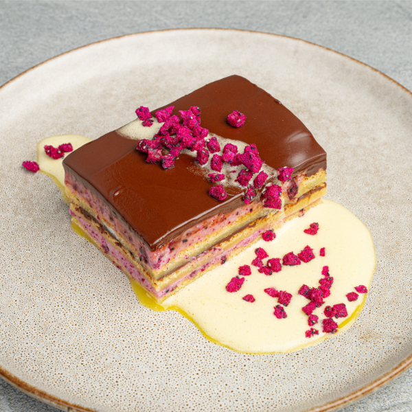 Dragon Fruit Opera Cake