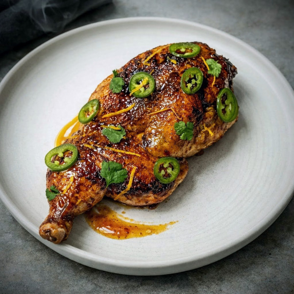 Passion Fruit and Smoked Jalapeño Roast Chicken