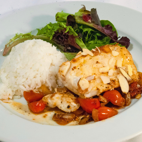 Smoked Peach-Harissa Black Cod