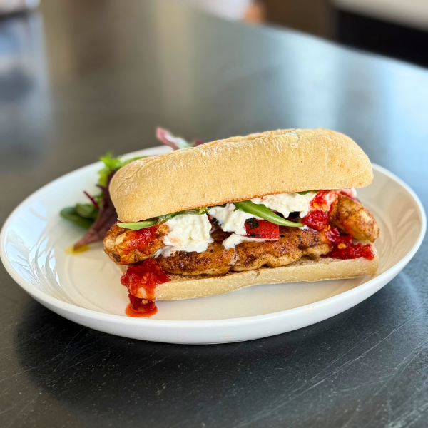 Spicy Calabrian Chicken and Burrata Panini